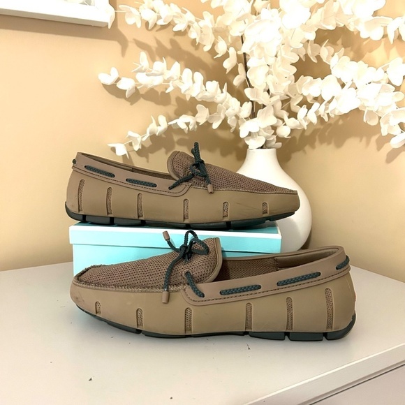 Swims Men’s Braided Lace Loafer Dark Beige Size 9 - Picture 14 of 16